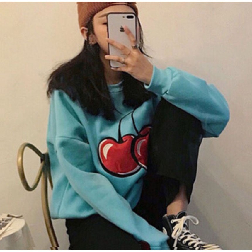 Áo nỉ nam nữ Kiểu dáng Cổ điển Chất vải Nỉ Dài tay Hình Đơn giản Cỡ áo Freesize Giá tốt
