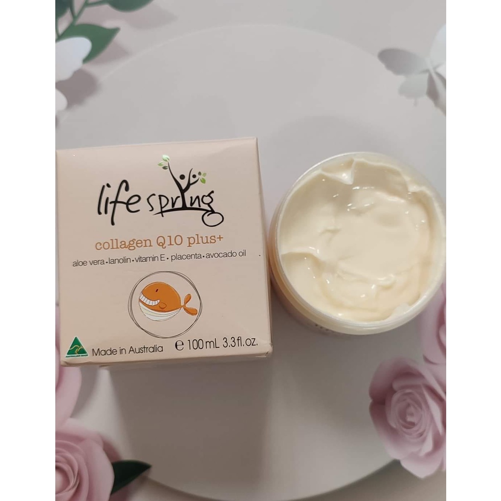 Kem dưỡng da LifeSpring Collagen Q10 Plus Giúp Mờ Thâm Nám 100ml của Úc