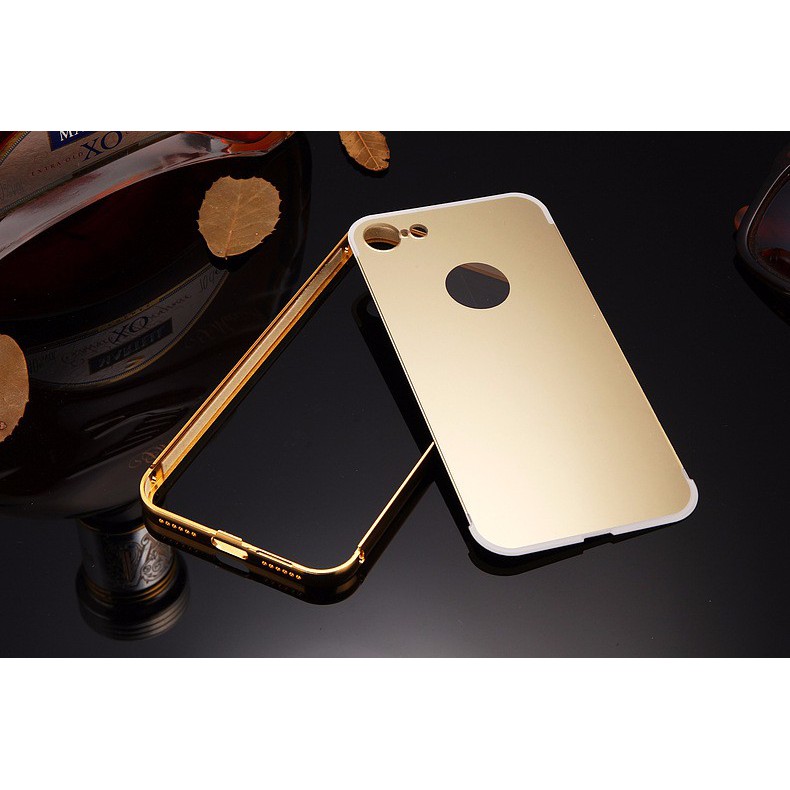 Ốp lưng iPhone 7 tráng gương viền kim loại
