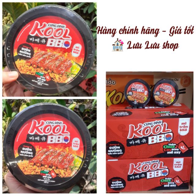Mì trộn Cung Đình Kool BBQ Sườn nướng Hàn Quốc thùng 12 tô