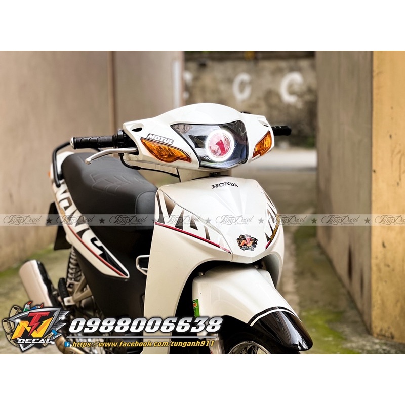 Tem xe Wave Alpha- Tem 2010 nilong ghép crom vàng