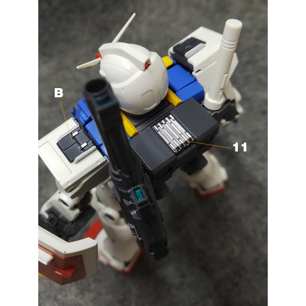 Phụ kiện mod ANUBIS - Chi tiết nhựa mô hình in 3D cho MG 1/100 RX-78-2 VER GTO GP012