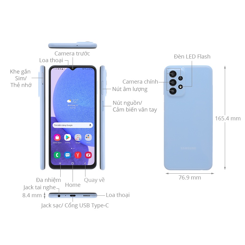 Điện thoại Samsung Galaxy A23 - Hàng chính hãng, Mới 100%, Bảo hành 12 tháng