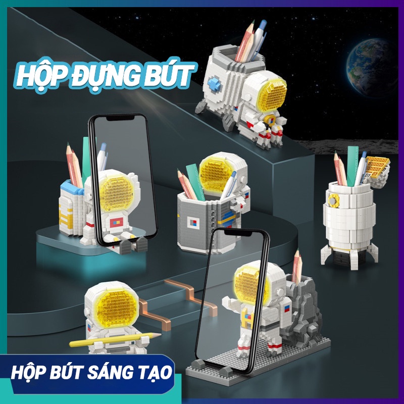 Hộp Bút Ma Thuật Sáng Tạo Hình Phi Hành Gia Hoạt Hình Kingdom MY97017