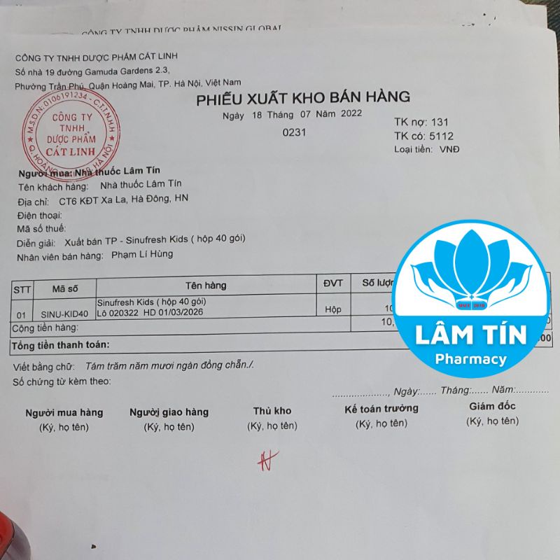 ✅(Tặng Xilanh Rửa Mũi Chính Hãng) Muối rửa mũi xoang - Sinufresh Cát Linh Chính Hãng  H/50 gói