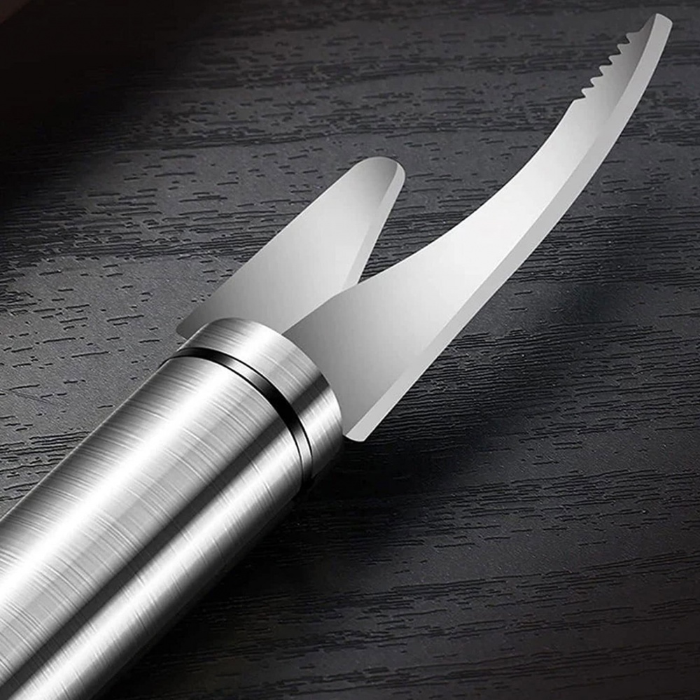 Dao Cắt Vảy Cá / Tôm 5 Trong 1 Đa Năng Bằng Thép Không Gỉ