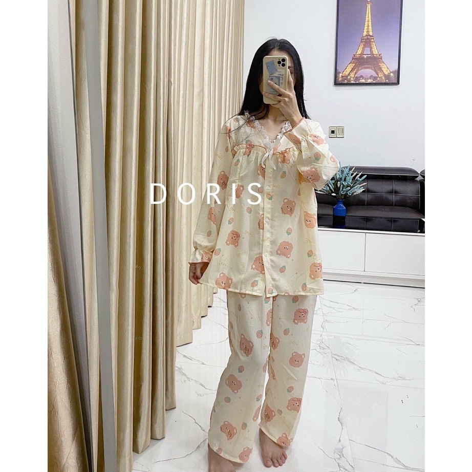Bộ Bầu và Sau Sinh Chất Xốp Nhăn Cổ V có nơ xinh xắn,có khoá Kéo cho bé ti- BD88