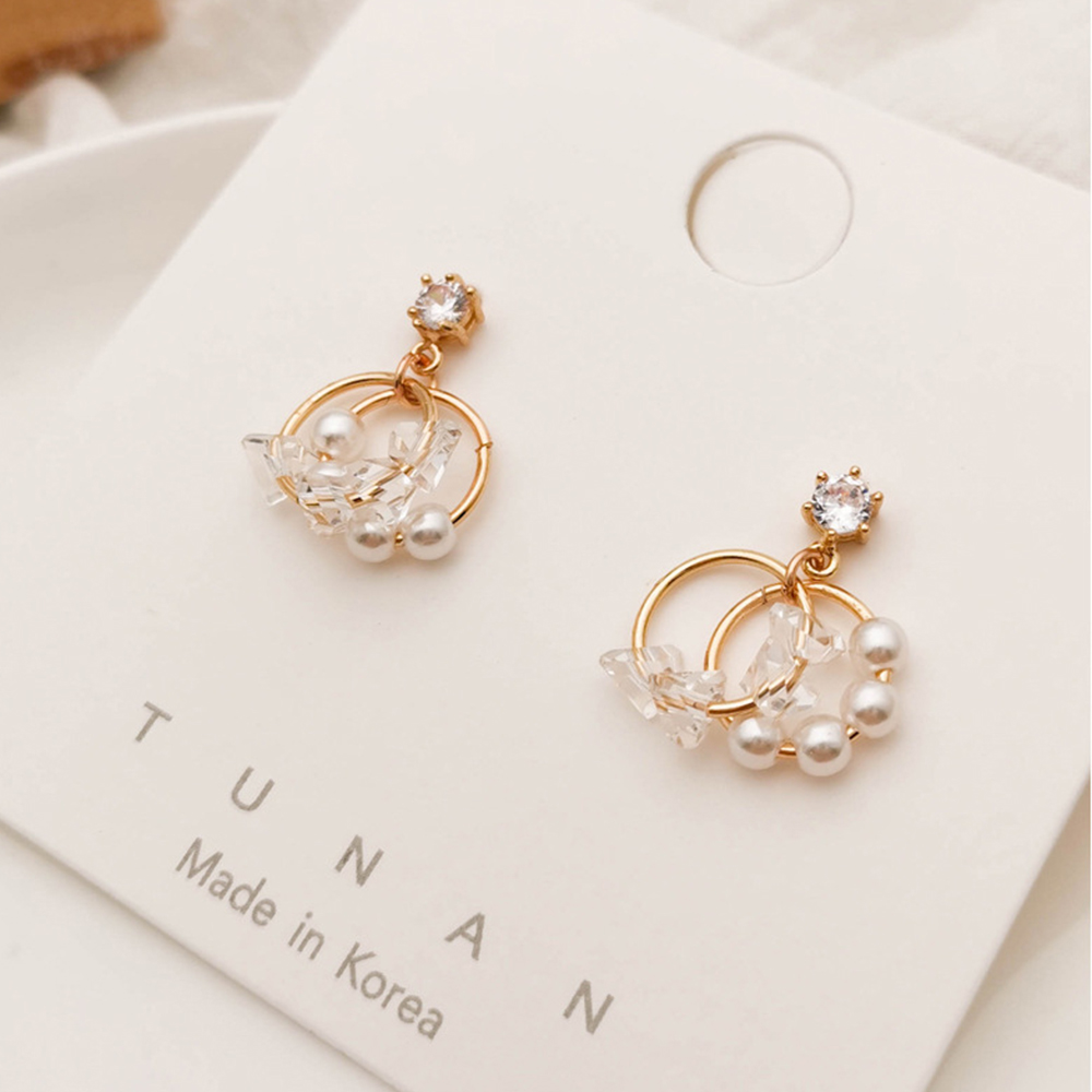 Bông Tai Đính Ngọc Trai Giả Thời Trang S925 Cho Nữ