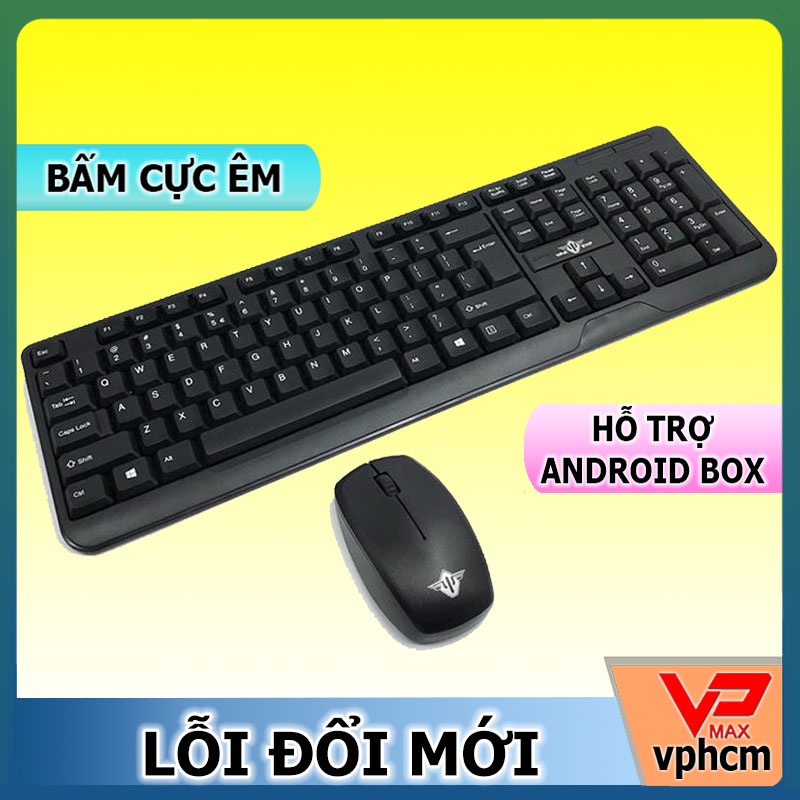 [Mã SKAMSALE03 giảm 10% đơn 200k] V2 - Bàn phím chuột không dây Warship cho  Máy tính Smart TV  đầu Android