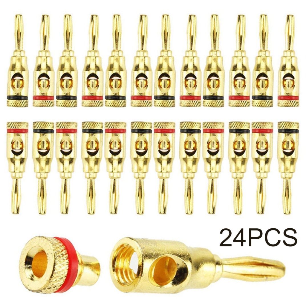 Set 24 Giắc Cắm Bắp Chuối Mạ Vàng 24k | BigBuy360 - bigbuy360.vn