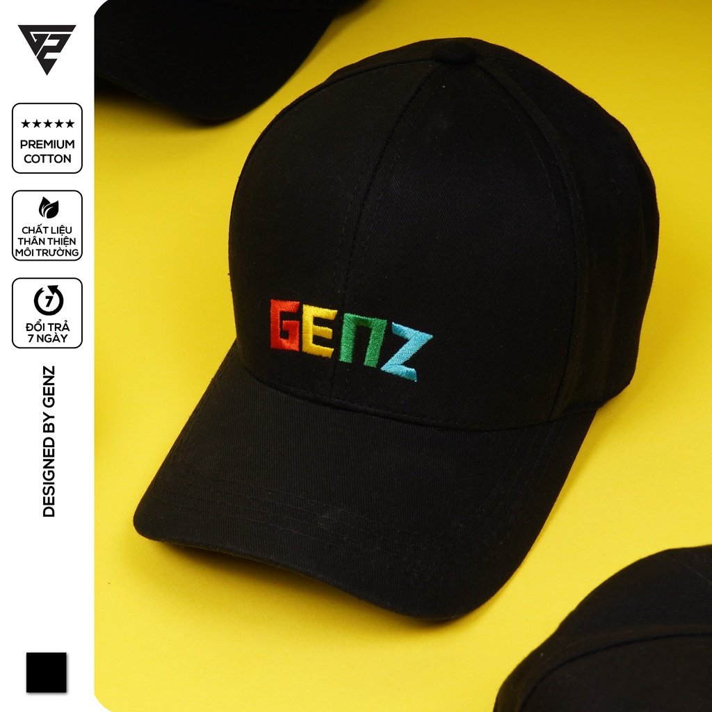 Mũ lưỡi trai nón kết GENZ thêu chữ nhiều màu ulzzang unisex thích hợp cả nam nữ cá tính