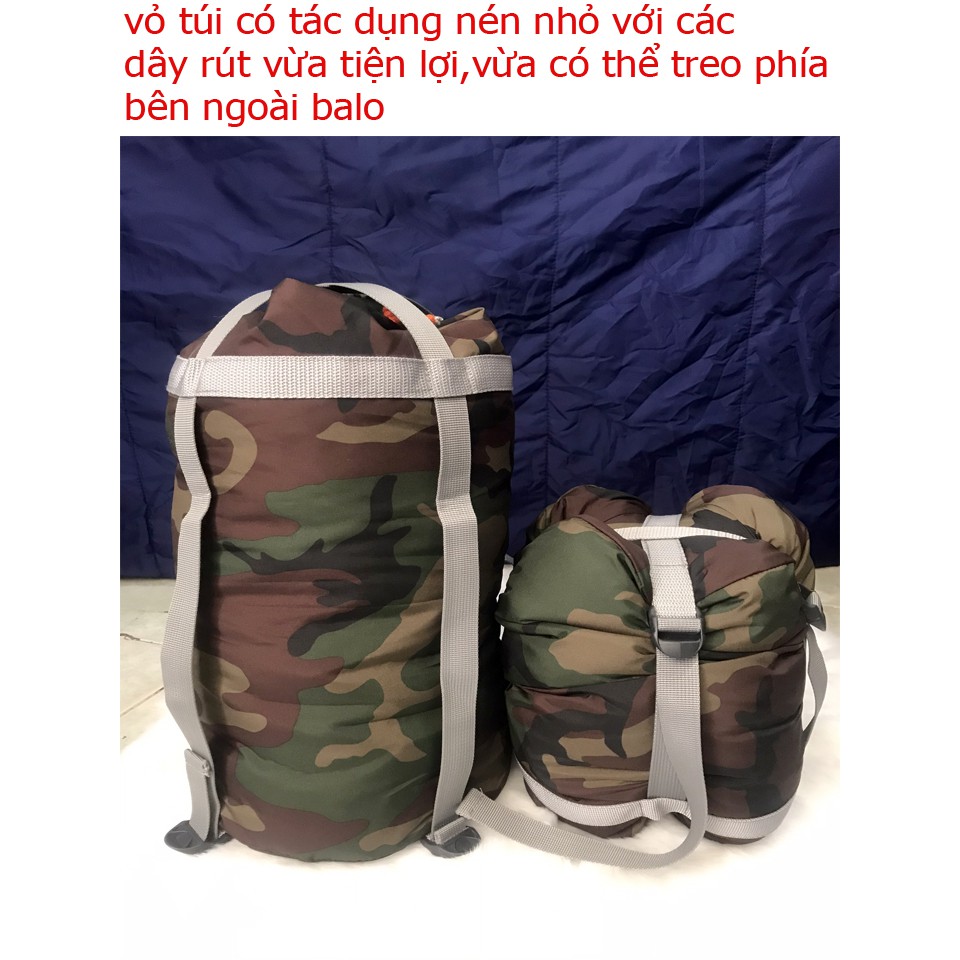 {Hình thật]Túi ngủ du lịch chống thấm nước 3 lớp Windtrip 03-tặng kèm gối
