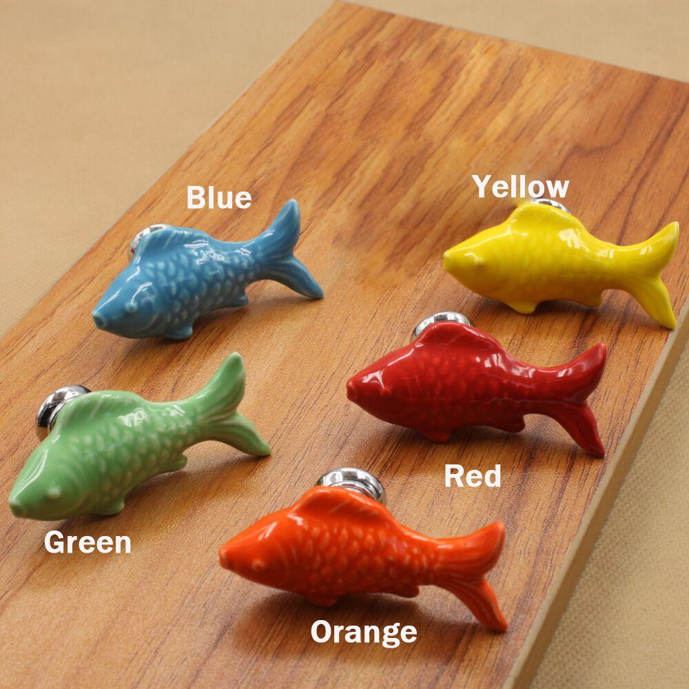 Set 2 Tay Nắm Cửa Bằng Gốm Sứ Tiện Dụng Cho Nhà Bếp