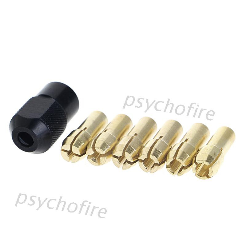 Set 7 mâm cặp mũi khoan đàn hồi 1.0 / 1.6 / 2.0 / 2.4 / 3.0 / 3.2 + Check M8X0.75