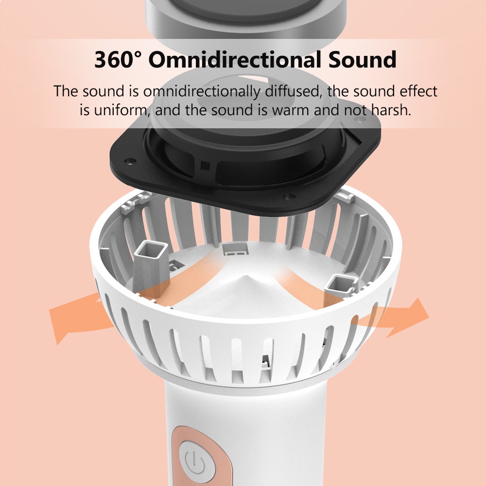 Micro karaoke không dây kèm loa Bluetooth Yuemi YMI Lite YMMKF007 - 8 hiệu ứng âm thanh - Pin lên đến 4 giờ