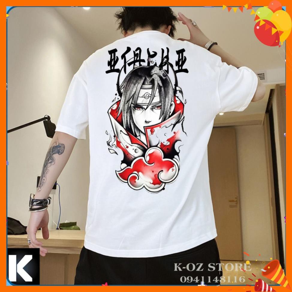 (FULL SIZE + ẢNH THẬT) Áo thun NARUTO N3 JAPAN tay lỡ OVERSIZE UNISEX (2 Màu ĐEN-TRẮNG)