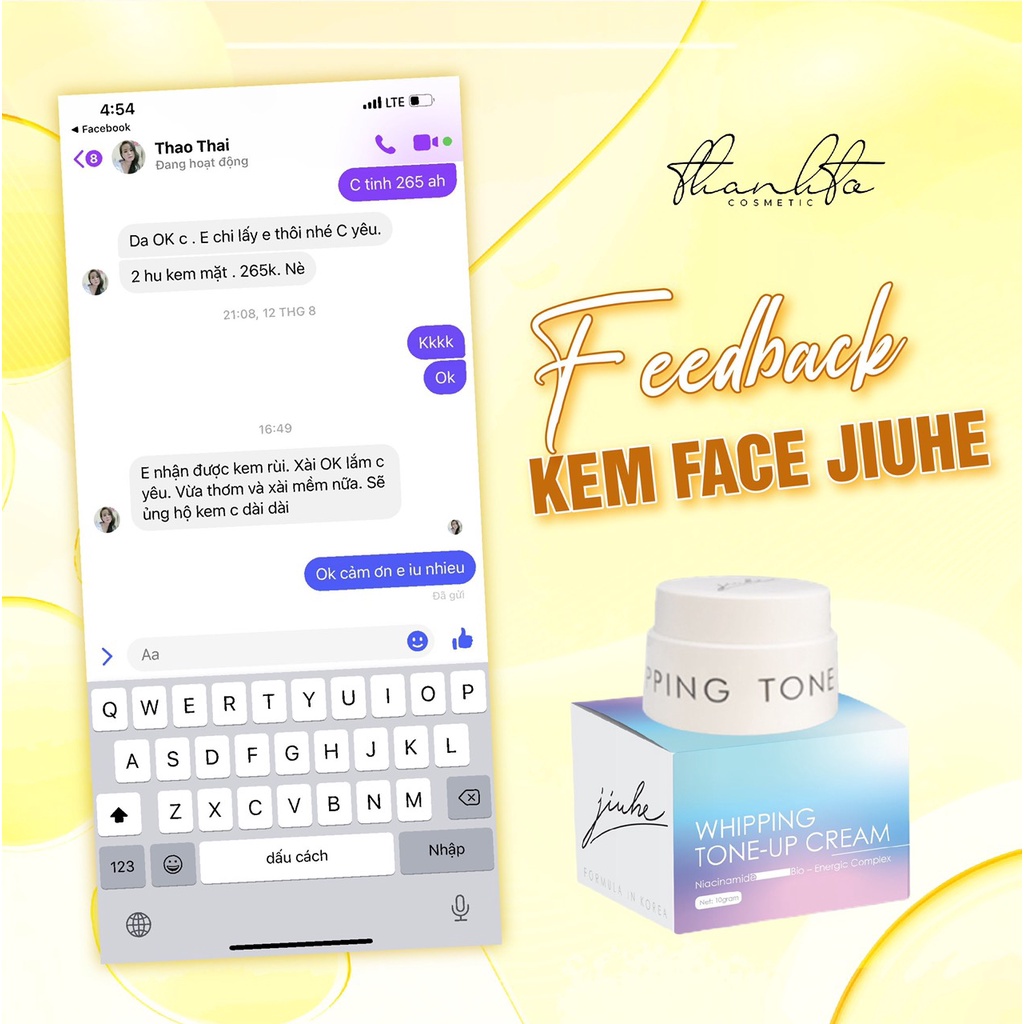 Kem Face Jiuhe Thanh Tô chính hãng - Kem dưỡng trắng da làm mờ thâm nám tàn nhang