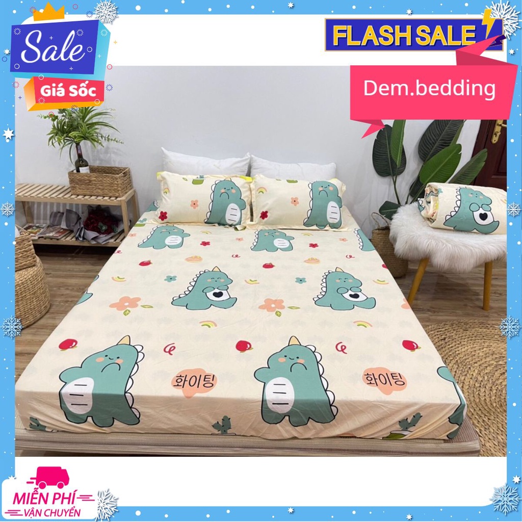 Bộ ga gối bọc đệm 3 món,kích thước 2mx2m2,có chọn mẫu