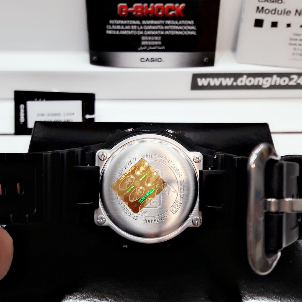 Đồng hồ nam Casio G-Shock DW-5600E-1V Chính hãng - Mặt điện tử vuông dây , Chống nước , bảo hành 12 tháng