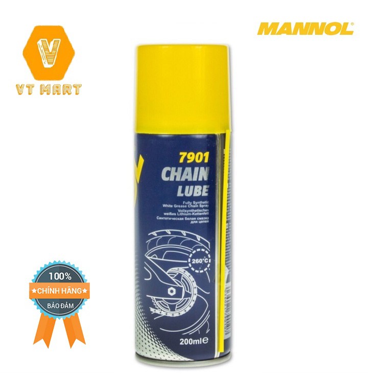 Chai Xịt Bảo Dưỡng Sên MANNOL 7901 Chain Lube 200ml – VT MART