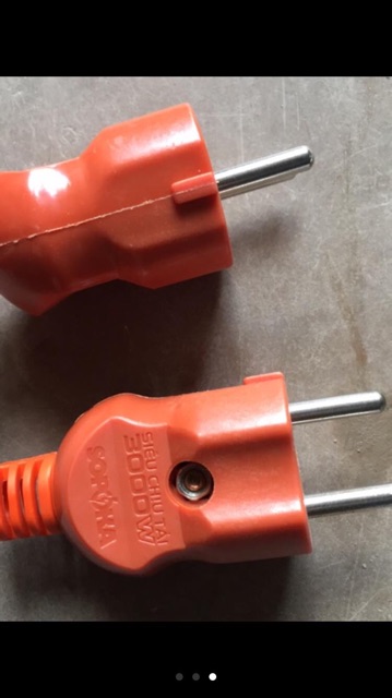 Phích cắm siêu chịu tải trắng và cam 3000w