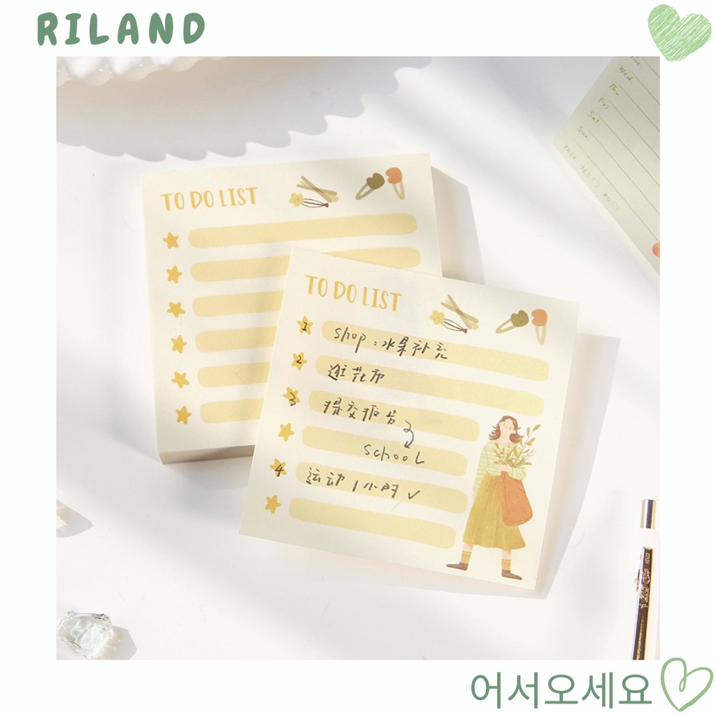 Tập 100 giấy note ghi chú phong cách vintage