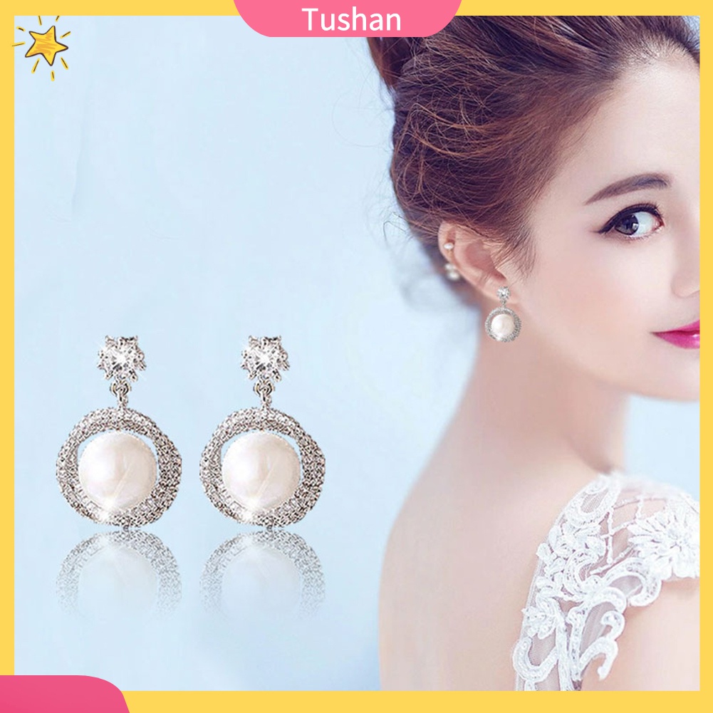 Khuyên Tai Nữ Dài Đính Ngọc Thời Trang