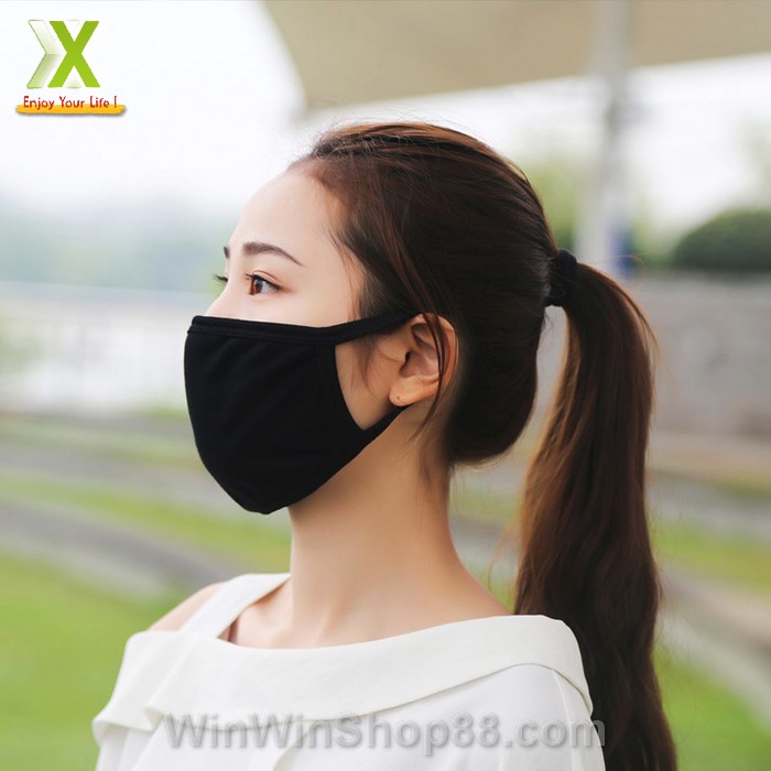 Khẩu trang trơn màu đen, Khẩu trang vải màu đen trơn - Do_luu_niem | BigBuy360 - bigbuy360.vn