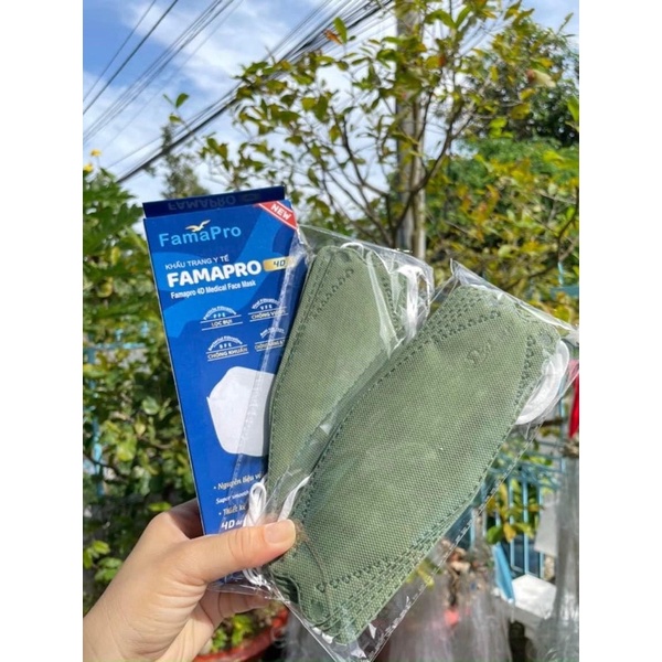 Khẩu trang KF94 màu xanh rêu