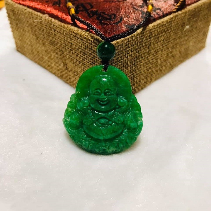 MẶT DÂY PHẬT DI LẶC ĐÁ SƠN THỦY TẶNG KÈM DÂY ĐEO