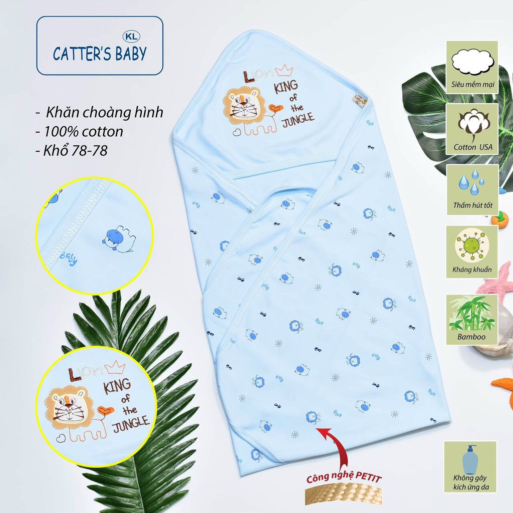 Chăn Ủ Carter Cho Bé Sơ Sinh Vải Cotton Mỏng Mát