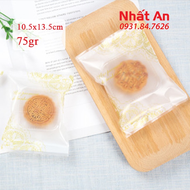 Túi hàn trung thu ren vàng 11x15cm 75gr - 100 cái