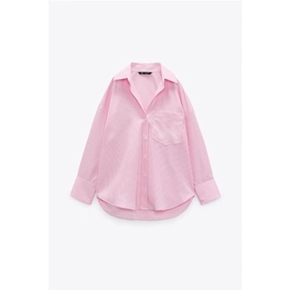Áo sơ mi hồng sọc Zara chuẩn auth