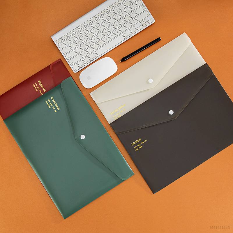 Túi Đựng Tài Liệu Bằng Nhựa PP Cỡ Lớn Chống Thấm Nước Kiểu Retro YB2 A4