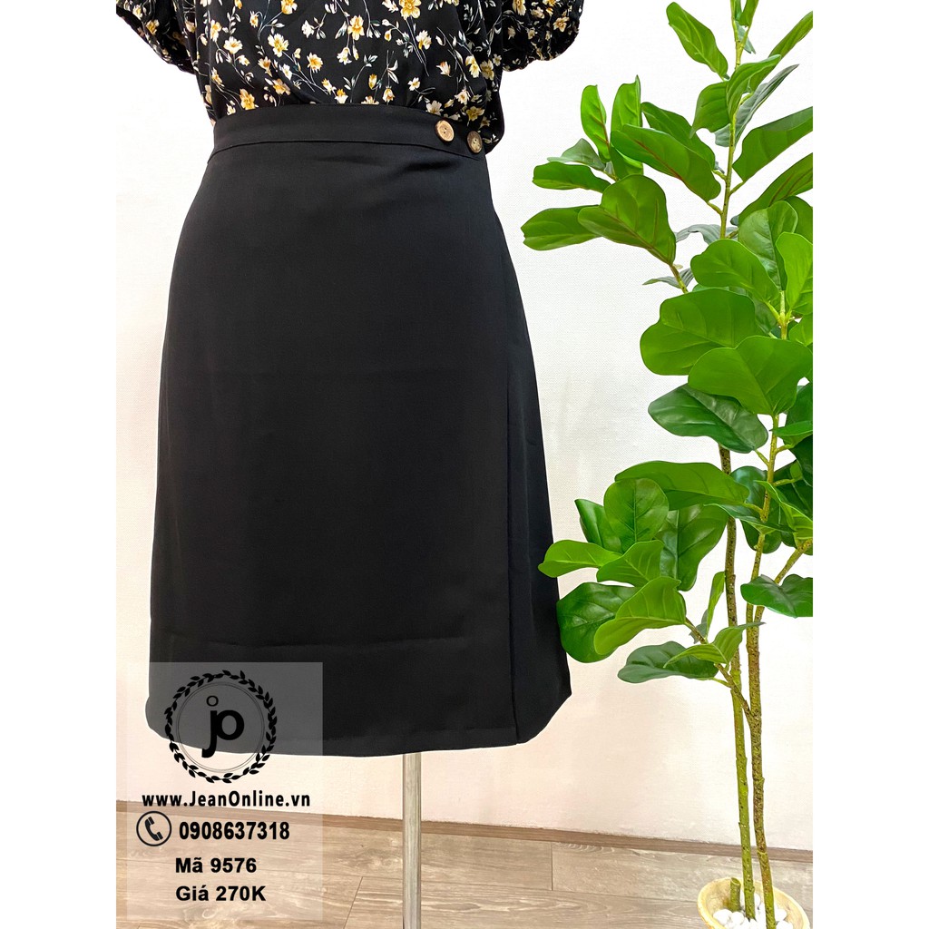Chân Váy Dài Vạt Chéo Nút (MS 9576) Chân váy dài, thời trang công sở bigsize | BigBuy360 - bigbuy360.vn