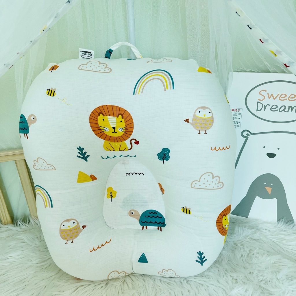Gối chống trào ngược cho bé sơ sinh- Vải xô siêu thấm hút