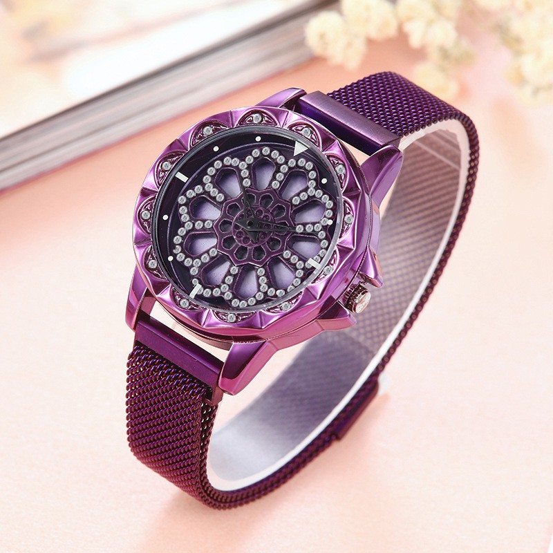 Đồng hồ nữ giá rẻ, đồng hồ đeo tay dây kim loại MODIA nam châm, cao cấp, sang chảnh, không thấm nước