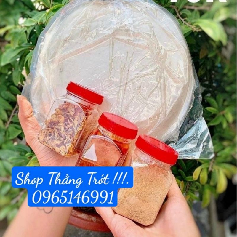 combo *500g* bánh tráng phơi sương + sate + hành phi+ muối nhiễn.