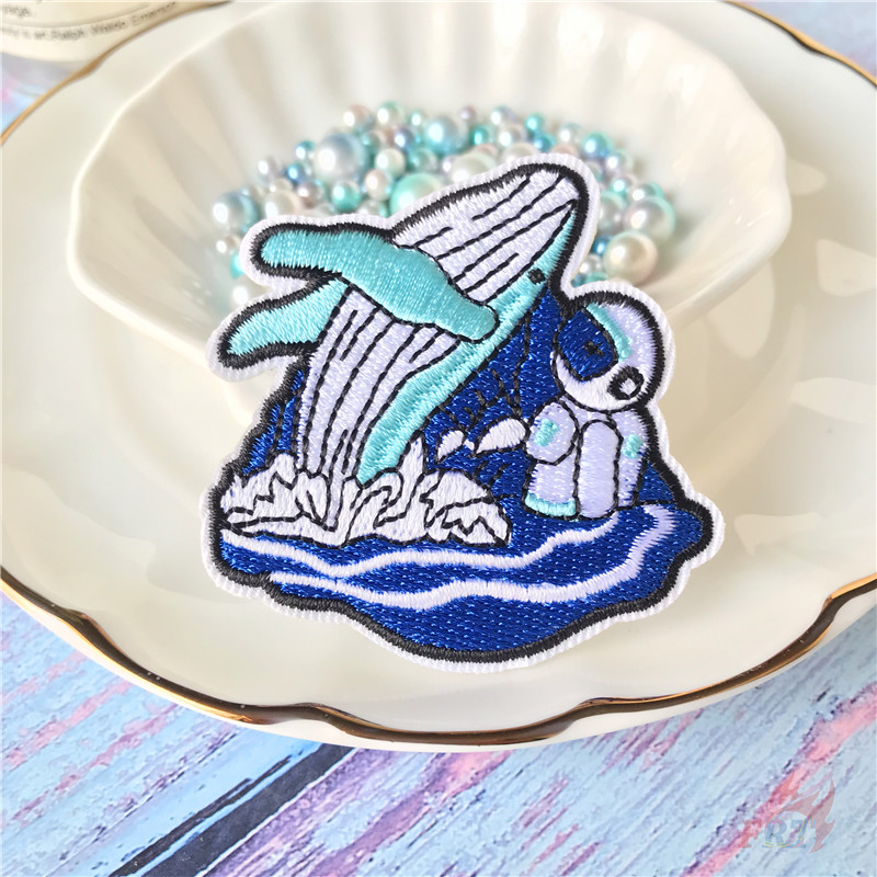 Miếng vá ủi quần áo họa tiết cá voi / phi hành gia độc đáo chất lượng cao