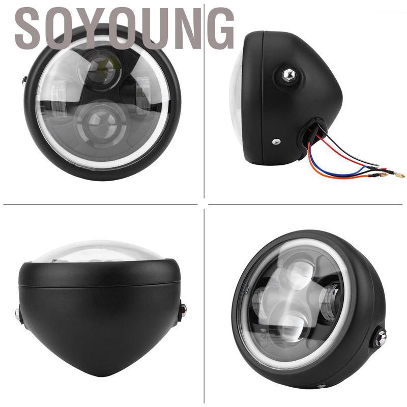 Đèn Pha Led 16cm / 6.5 &quot;Cho Xe Mô Tô Cafe Racer Bobber