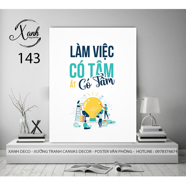 Tranh canvas cổ động, động lực văn phòng KIÊN TRÌ CÁI GÌ CŨNG CÓ