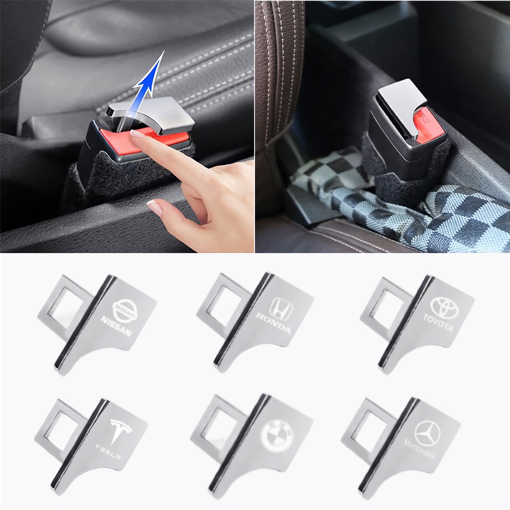 Set 1/2 Chốt Khóa Dây An Toàn Bằng Hợp Kim Kẽm Chuyên Dụng Cho Xe Hơi Toyota Honda Ford Chevrolet VW BMW