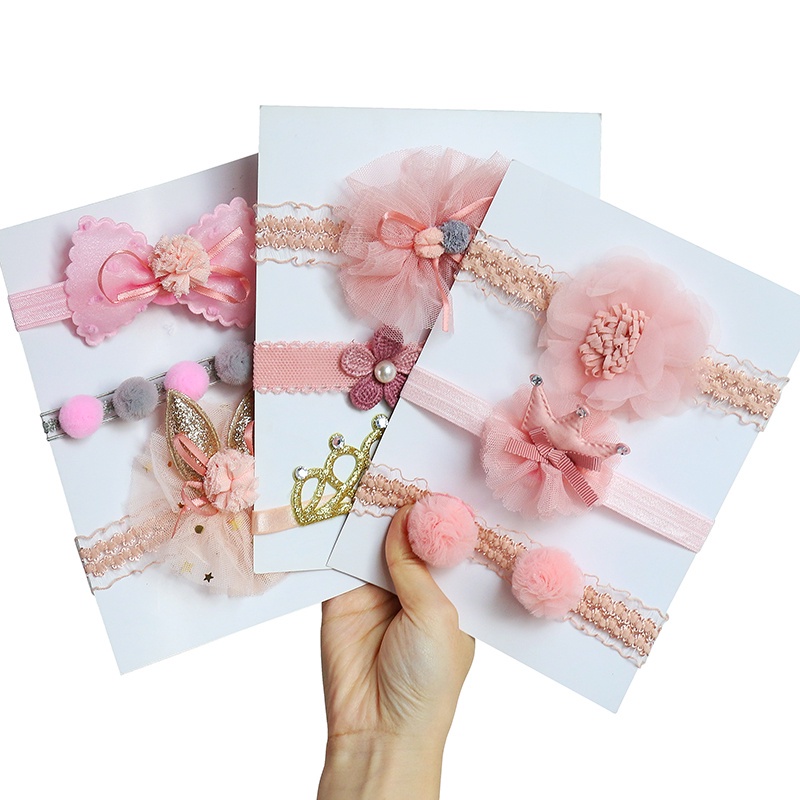 Set 3 Băng Đô Hoa Xinh Xắn Cho Bé Gái