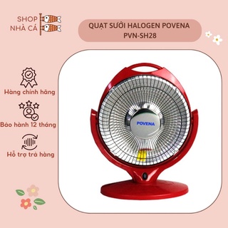 Quạt Sưởi Halogen POVENA PVN-SH28 Đèn Sưởi Máy Sưởi Mini