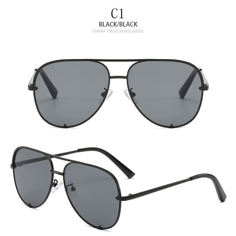 Male Aviator Outdoor Sunglasses Women Trend Double Beam Shade Glasses for Men Fashion Oval Eyewear | BigBuy360 - bigbuy360.vn