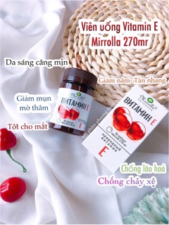Vitamin e đỏ 270mg mirrolla của NGA(30v) HSD 2022