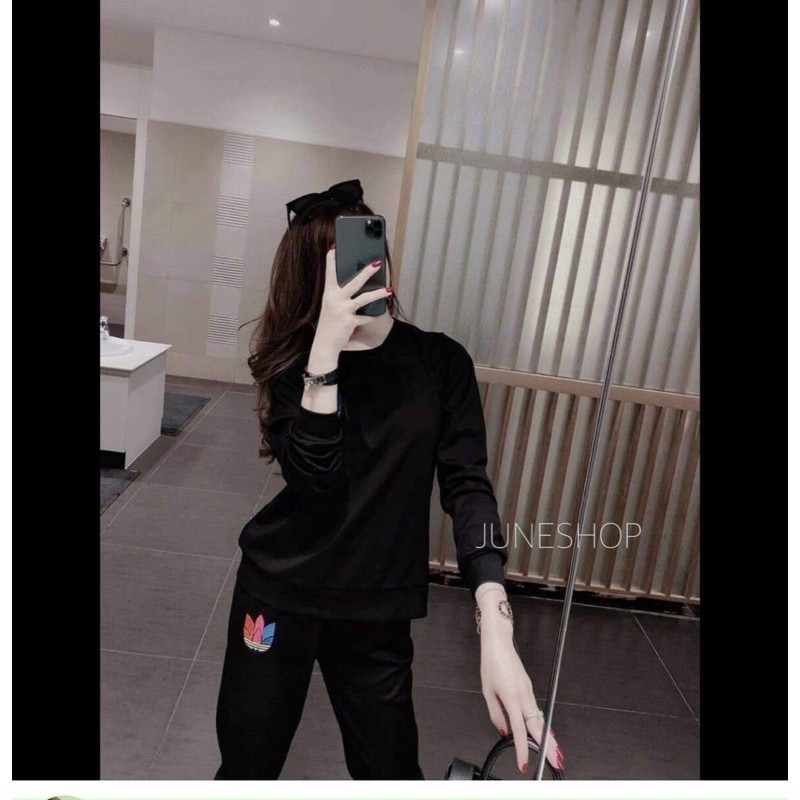 BỘ DAS ĐEN MŨ TAY SỌC NHIỀU MÀU .