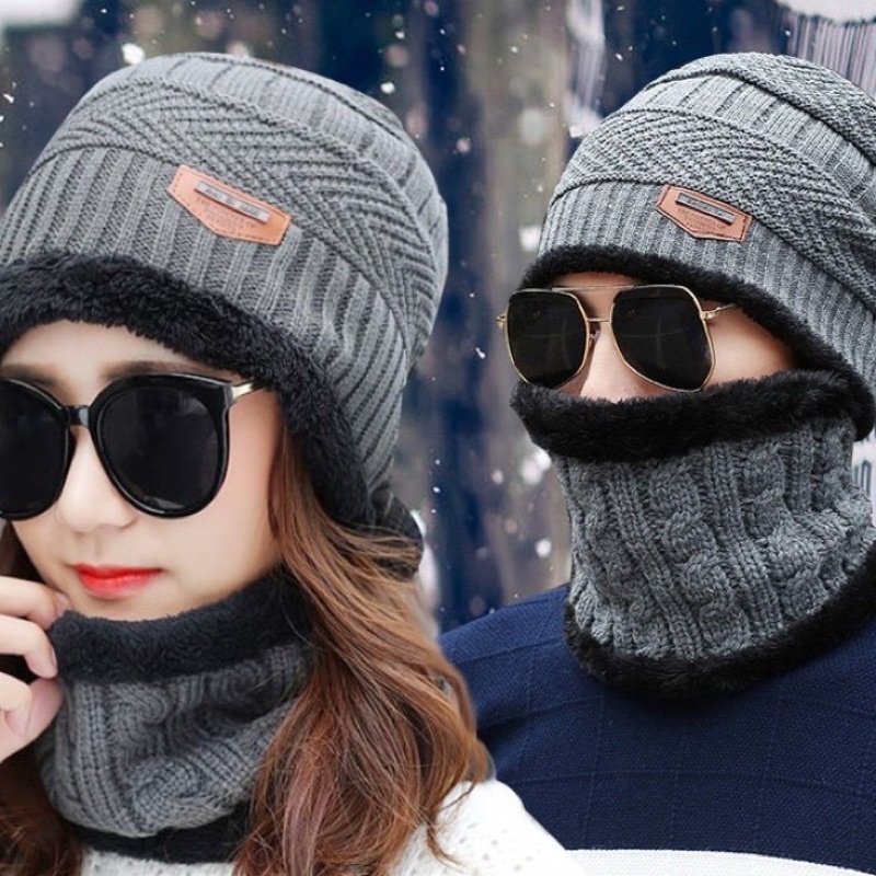 Mũ len kèm khăn siêu ấm