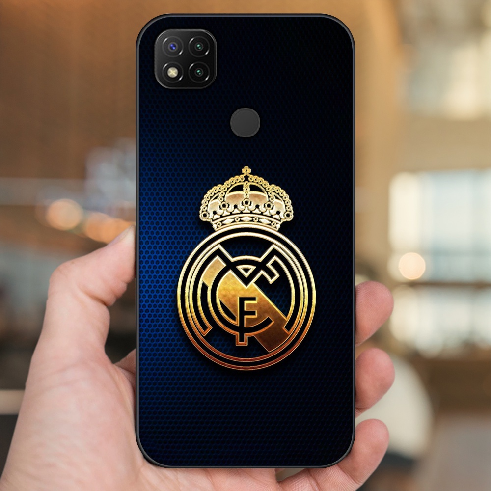 Ốp lưng Xiaomi Redmi 9C viền đen in hình Real Madrid