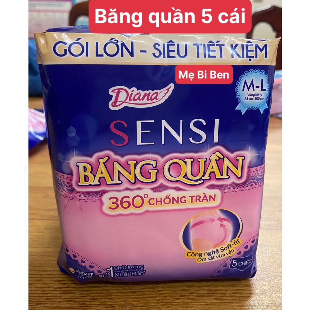 [Chính Hãng] Băng đêm dạng quần Diana Sensi size S-M, M-L 2 chiếc/gói